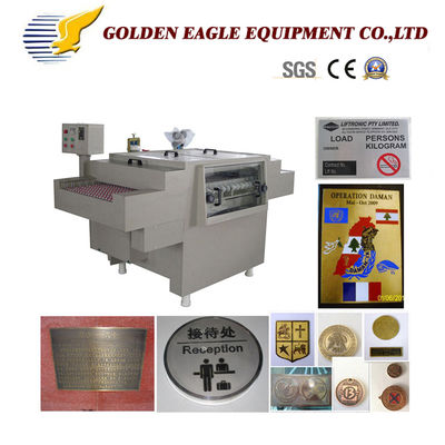Metal Nameplate Logos Medals Signs Etching Machine with Double Spray Etching Type
